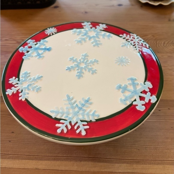 Fitz & Floyd Frosty Friends SnowmanCake Stand - Picture 3 of 8